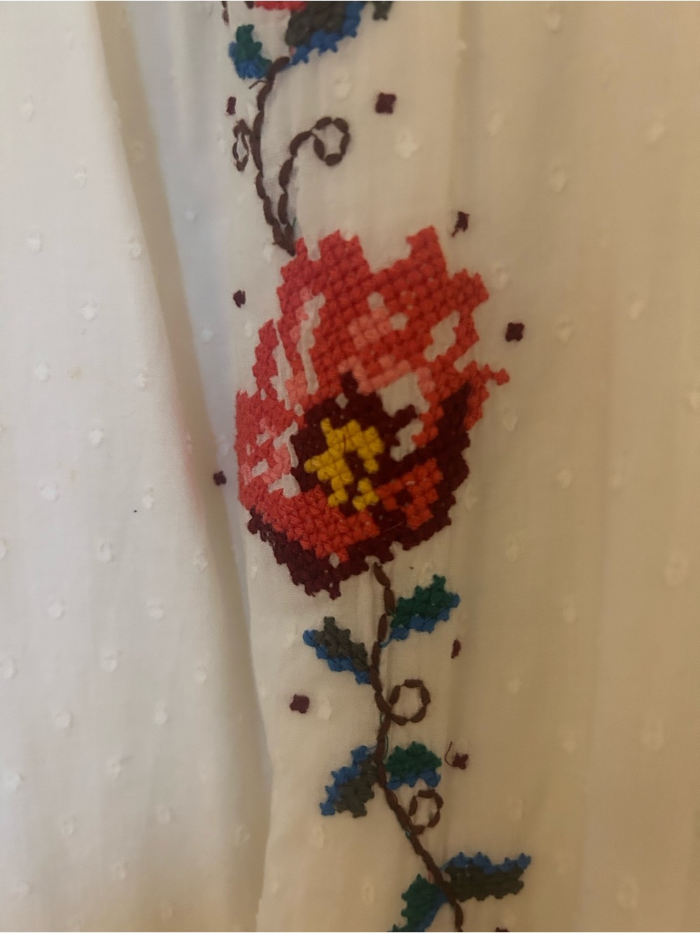 FARM Rio White Macaw Maxi Dress with Multicolor Floral & Pineapple Embroidery - Picture 9 of 16